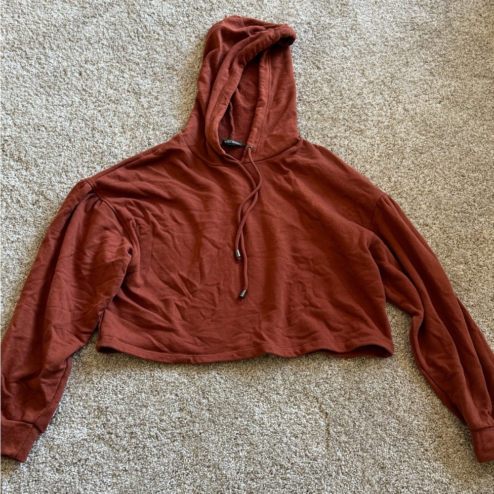Women's Rust Cropped Hoodie